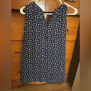Split neck sleeveless blouse